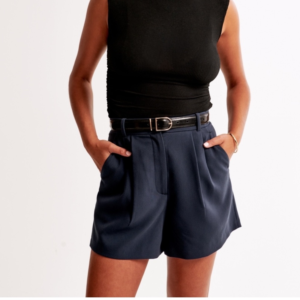 Abercrombie & Fitch Blue Fitted Trousers